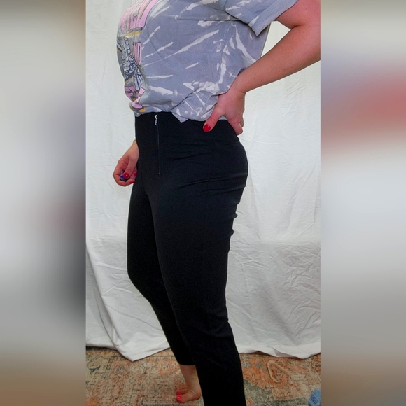 david meister zipper pants more like luxurious leggings dress up or down - Picture 3 of 6